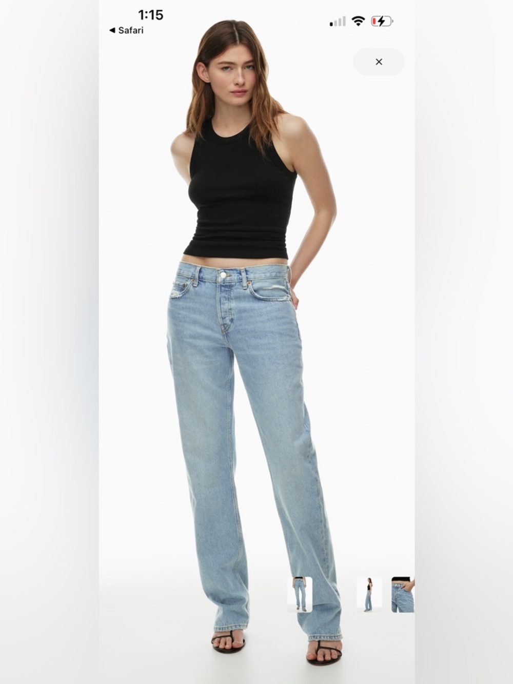 Re/Done Light Blue Straight-Leg Women's Jeans